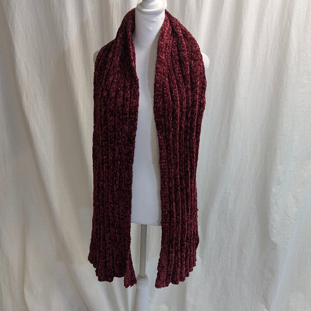 C.C Exclusives Heathered Wine Chenille Scarf